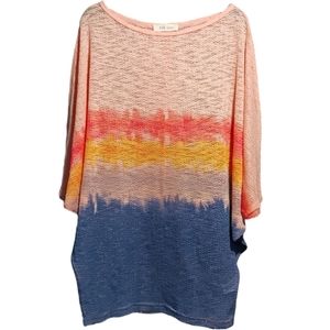 Phil Love Tie Dye Ombre Knit Poncho